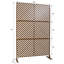 Panneaux de clôture 76 "H48" l 76 "- métal, brun pour les espaces extérieurs et intérieurs terrasse, patio, balcon, pelouse, jardin Ps113-131140612-131140617