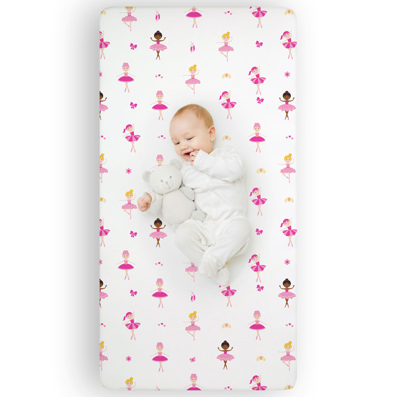 Drap pour lit de bébé 100% microfibre Wildkin Kids - Drap-housse doux et respirant - Ballerine
