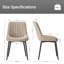 47.5cm H Fabric Upholstered Metal Upholstered Back Side Chair-693050147