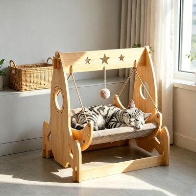 Cat Swing Hammock Bed-Premium Wooden