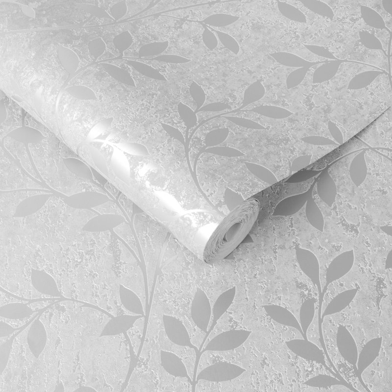 Rouleau de papier peint texturé L 33 pi x l 20,5 po Milan, Argent
