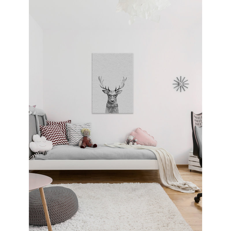 Wise Deer - Painting on Canvas, 114cm H x 76cm W
