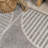 Rysler High-Low Geometric Arch Scandi Striped Gray/Cream Indoor/Outdoor Rug-830739241