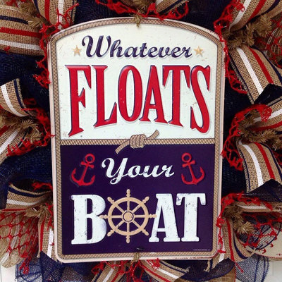 Coastal Wreath Whatever Floats Your Boat