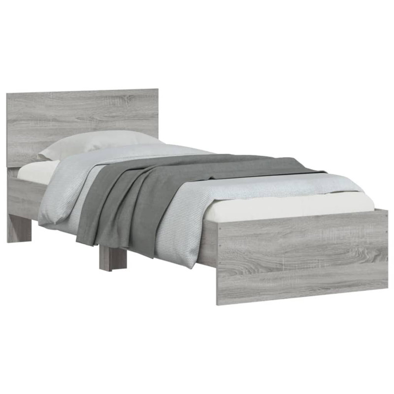 Bed, Single (3'), Grey Sonoma