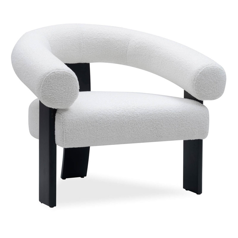 Chaise d'appoint Amaretto Sour, Mélange de polyester blanc