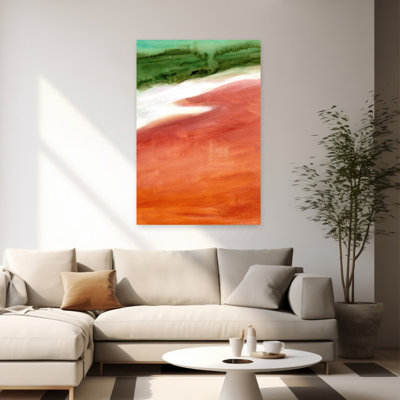 Art contemporain contemporain, paysage de plage abstrait