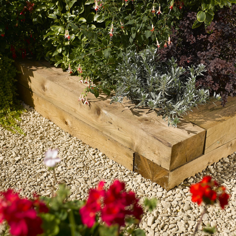 Rowlinson Timber Blocks - 2 Pack, 10cm H x 90cm W x 20cm D