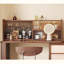 Solid Wood Expandable Storage Cabinet Makeup Table