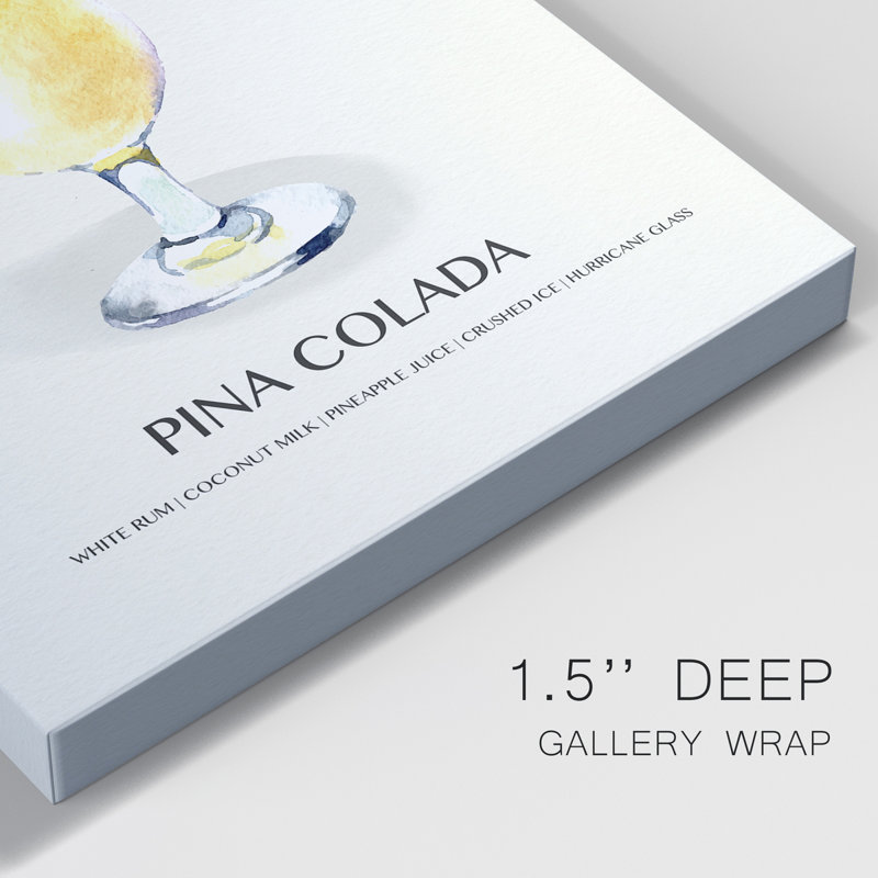 Pina Colada - peinture sur toile tendue, H 48 po x l 32 po x P 1 po