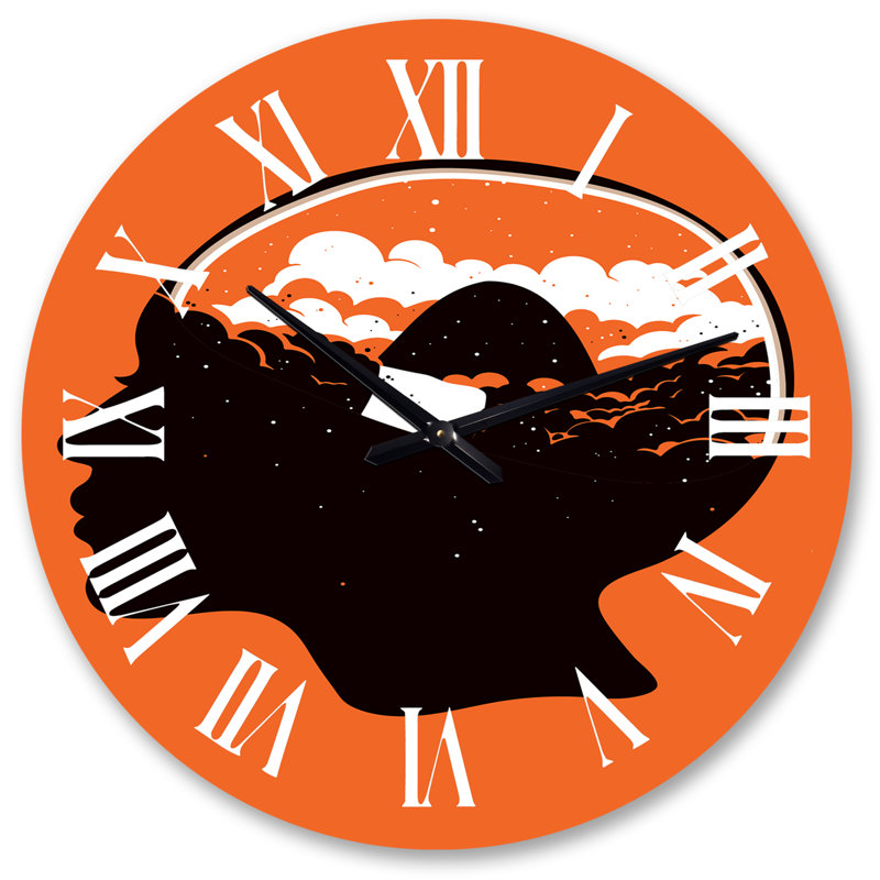 Horloge murale moderne Mid-Century Imagination, Grand