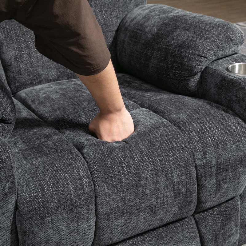 Large Power Lift Recliner Chair With Massage And Heat For Elderly, Overstuffed Wide Recliners, Heavy Duty Motion Mechanism With Usb And Type C Ports, 2 Steel Cup Holders