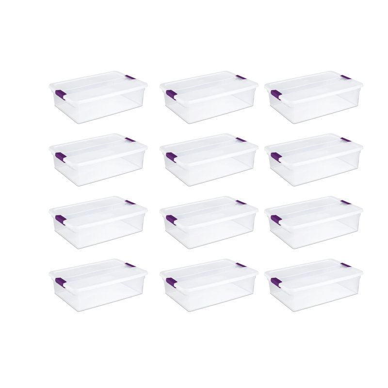 Sterilite Clear View Storage Container Tote w/ Latching Lid