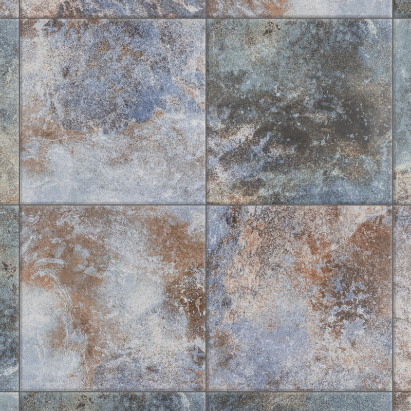 Biotech Ocean 12" x 12" Porcelain Stone Look Wall & Floor Tile, Coral Bay
