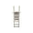 Confer Plastics Roll-Guard Adjustable A-Frame Pool Safety Ladder, Warm Gray