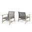 Chaise club en bois et osier Hampton (ensemble de 2)