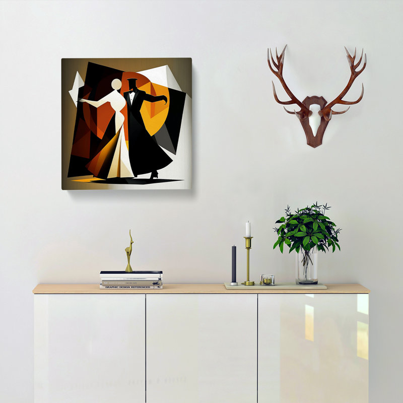 Ballroom Dancing Suprematism No.1 - Wrapped Canvas - Framed Print, 35cm H x 35cm W x 3cm D