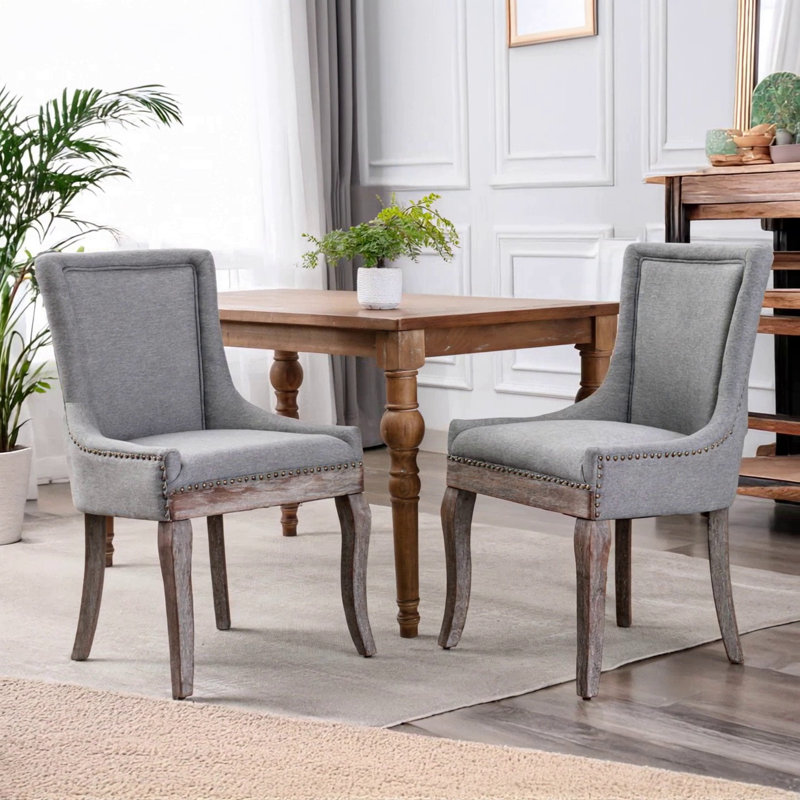 Ultra Side Dining Chair, Gray Fabric