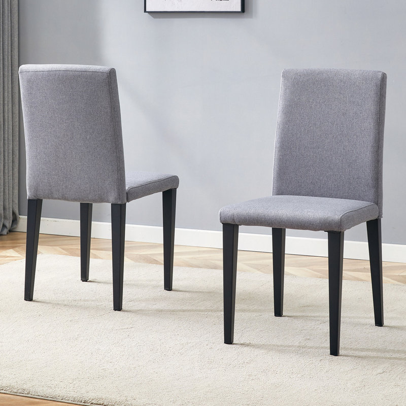 Deux chaises de salle à manger en lin et en coton, simples et polyvalentes, confortables et accompagnées. Des chaises de salle à manger exquises et polyvalentes offrent une nouvelle expérience confortable. (Ensemble de 2)