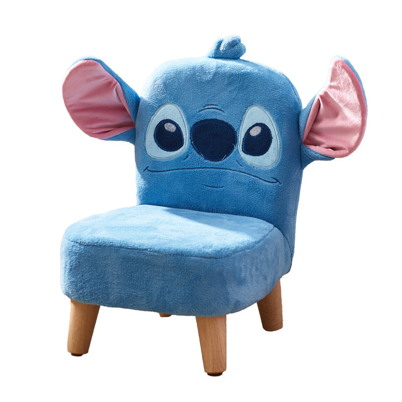 Disney Stitch Plush Chair, Kids Upholstered Chair, Comfortable Kids Seat for Bedroom, Nursery & Playroom, Soft Fabric, Sturdy Build