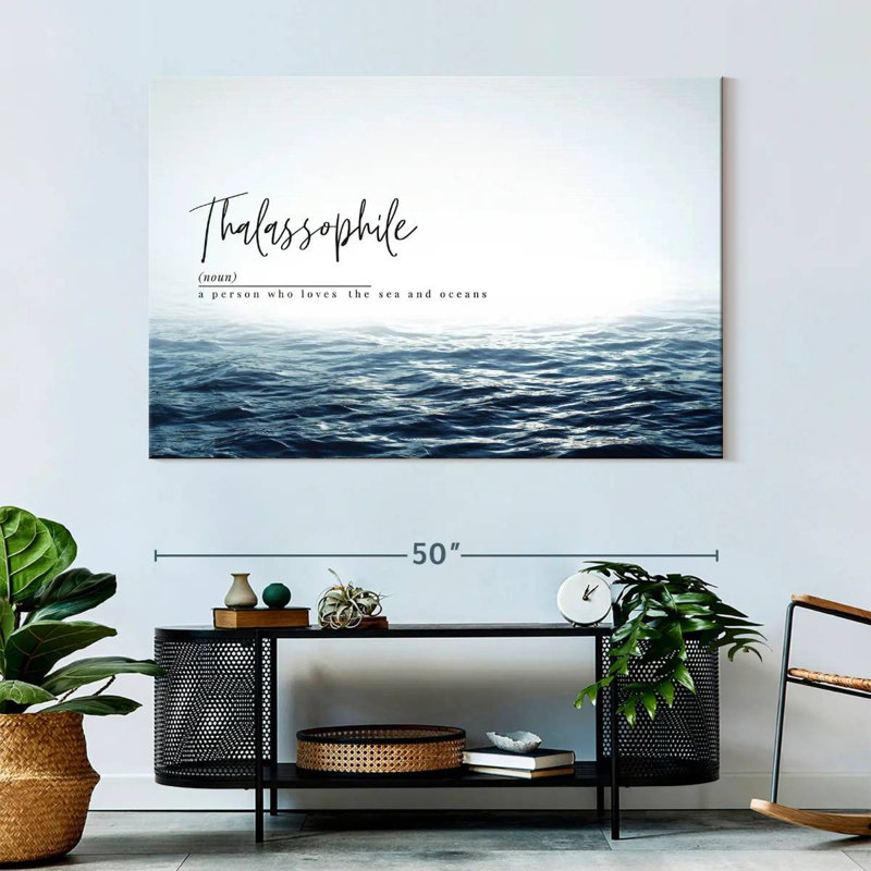 " Thalassophile Definition " by Yi Art, 34" H x 51" W x 1.25" D