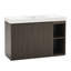 Meuble-lavabo autoportant de 122 cm (48 po) avec lavabo monobloc en surface solide, armoire de rangement spacieuse, fermeture amortie et design moderne-689171592-689171595