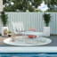 Reclining Metal Outdoor Armless Lounge Chair-1743878606
