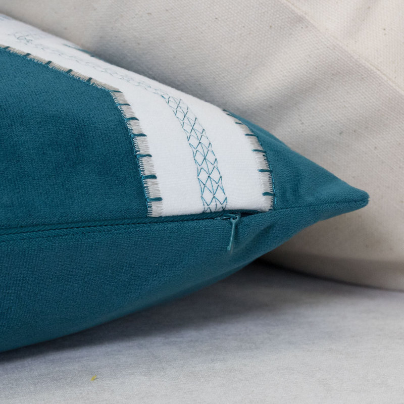 Coussin en soie Haerlo, Bleu céruléen