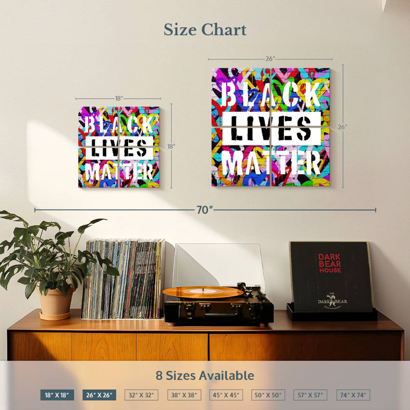 «Love Black Lives Matter», H 18 po x l 18 po