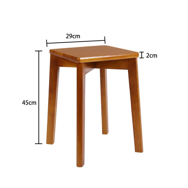 Carnell Solid Wood Accent Stool, Brown