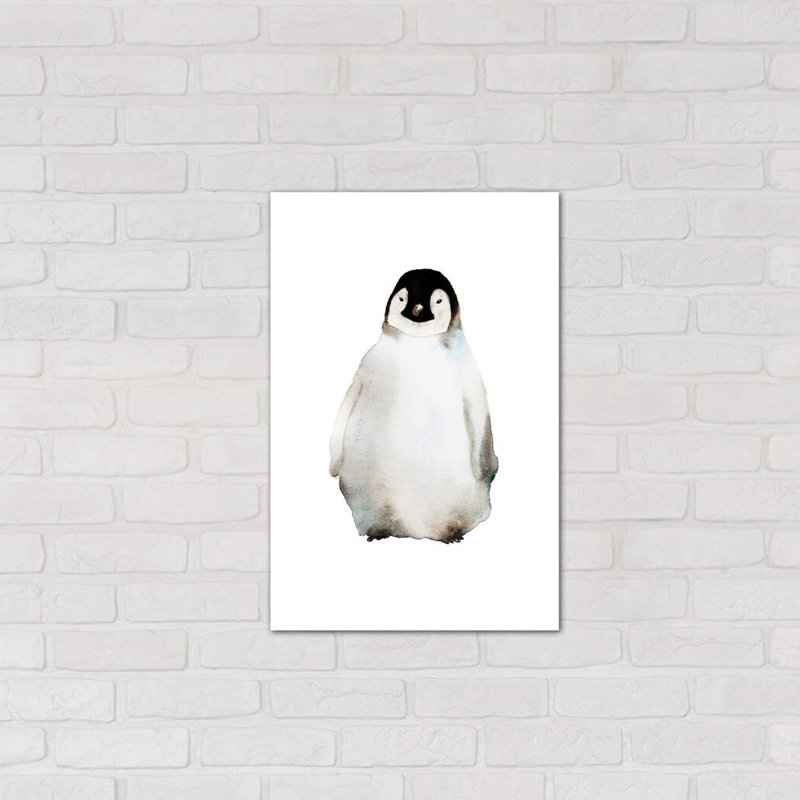 Art pingouin, H 26 po x l 18 po x P 1,5 po, Toile tendue