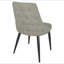 Chaise de salle à manger capitonnée gris clair (ensemble de 2)