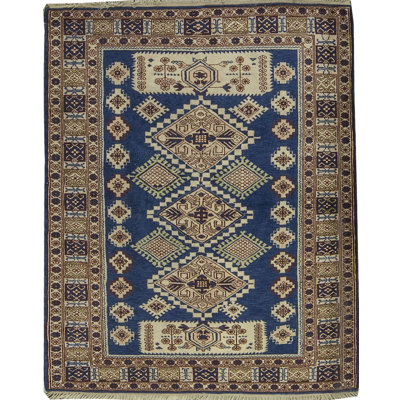 Hand-Knotted High-Quality Blue Area Rug