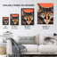 Wall Art Print Tortoiseshell Cat Screen Artwork Spot Block Colour Duotone Retro Riso Interior Design Poster
