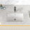 Lavabo de salle de bain rectangulaire encastré en céramique blanc moderne 18 x 13 pouces avec trop-plein
