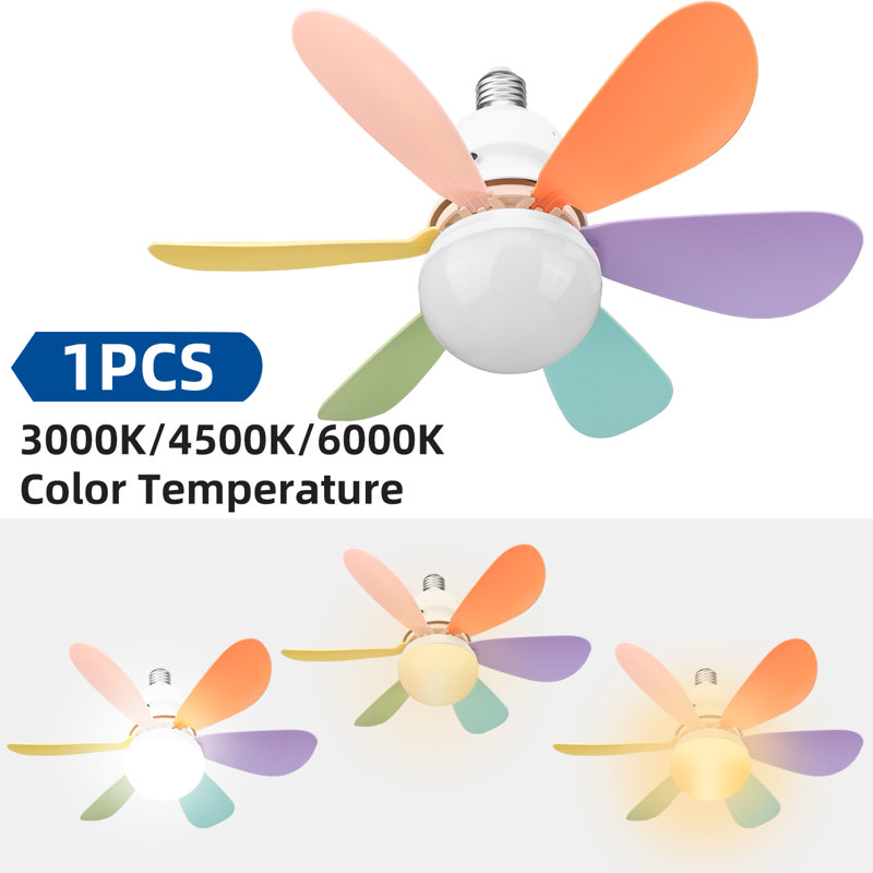 Biyori Ceiling Fan with Light 3-Speed Brushless Motor Remote Control Chandelier Fans, Multicolor