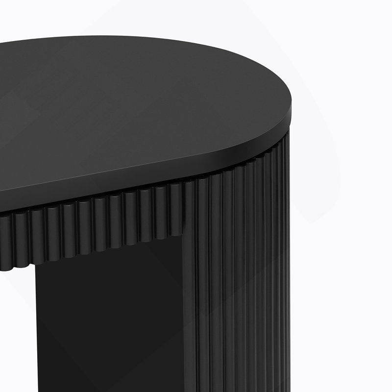 Console incurvée à rayures verticales uniques, convient, Noir