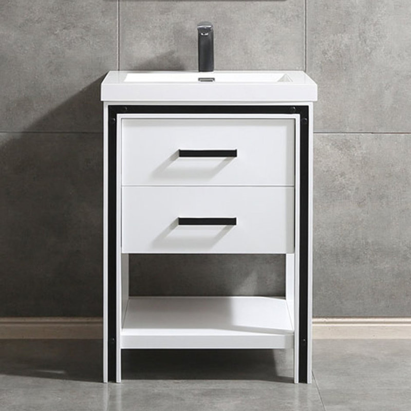 Ensemble de meuble-lavabo simple 25 po Radegunda, Blanc