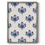 Motif de fleurs indigo I, reproduction encadrée - bois massif-2113586300
