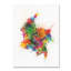 Alonnie, «Columbia Paint Splash Map», reproduction sur toile-978597562