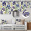 Impression mauve et verte d'Iris I - art mural floral en métal-92736201