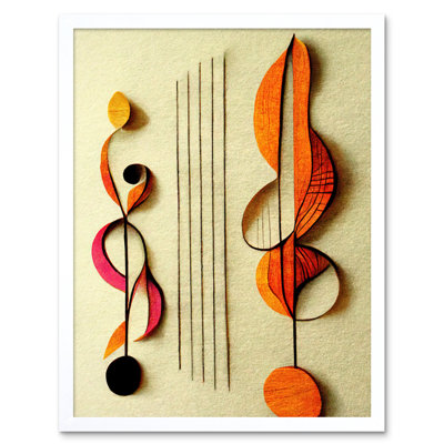 Abstract Boho Music Clefs Staff Musical 1 Piece Wall Art