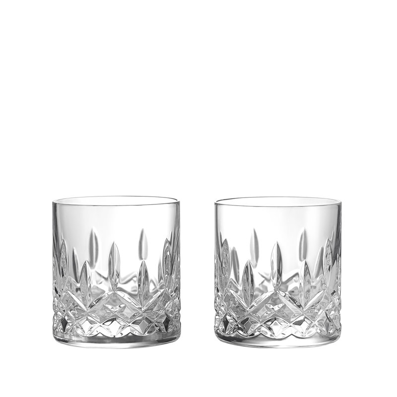 Crystal Clear 7 oz Straight Sided Whiskey Tumblers, Set of 2