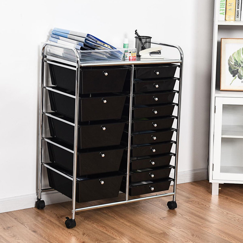 Alongi 15 -Drawer File Cabinet, Black