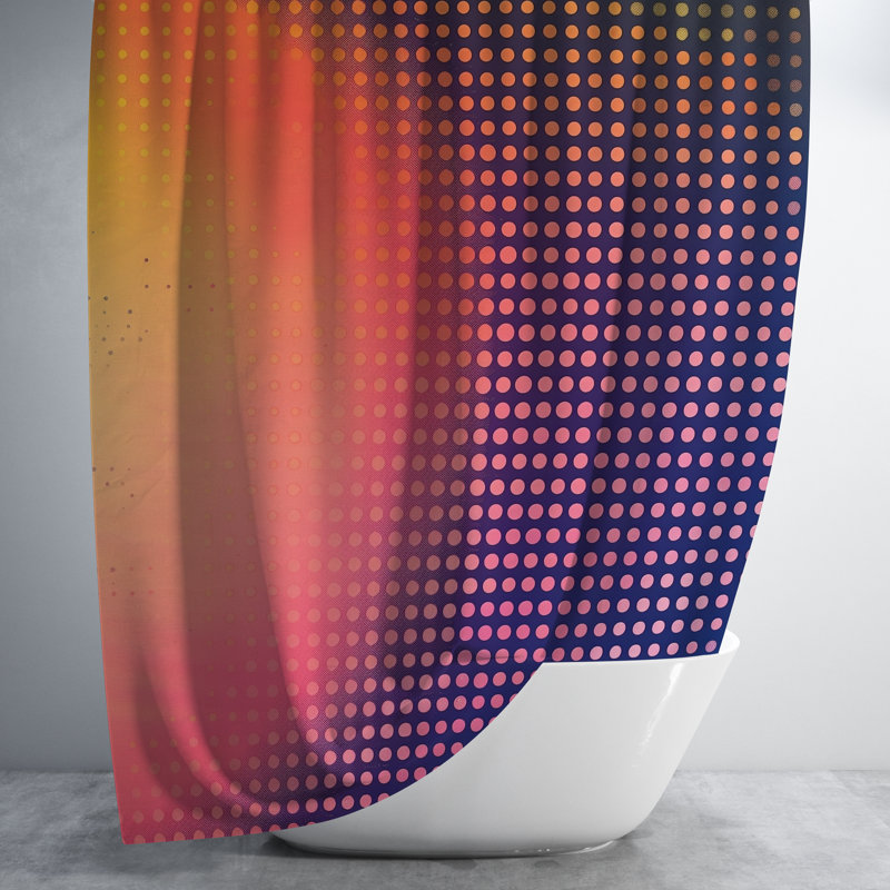 Crystallux Shower Curtain_rainbowstatic_1, 84" H x 71" W