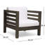 Fauteuil club en bois avec coussins de dossier respirants