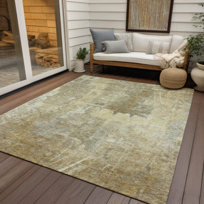 Machine washable indoor/outdoor  acn2226 abstract rug Kadyn
