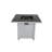 30" Metal Fire Pit With Powder-Coated Finish And Smoked Glass Top-1033238160