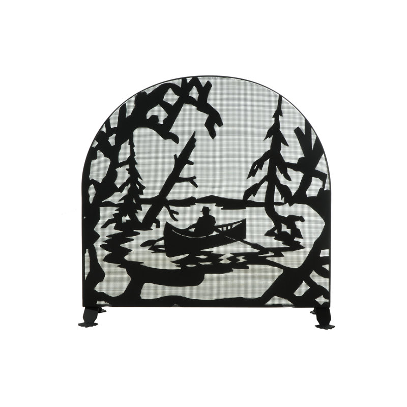Rustic Lodge Fireplace Screen