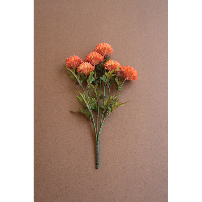 LOT DE SEPT DALHIS ARTIFICAUX - ORANGE